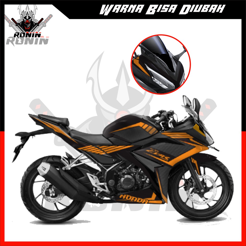Decal Sticker FULL BODY CBR 150R Facelift Motif Stylish with Carbon (ORANYE)