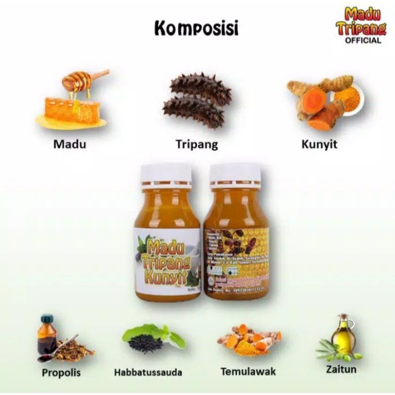 MADU TRIPANG KUNYIT ORIGINAL Exp 2023 HERBAL MAAG KRONIS ASAM LAMBUNG dll-1