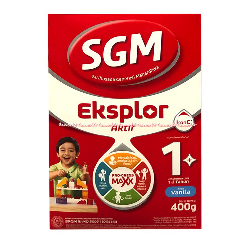 

SGM Eksplor Aktif 1 Pro-Gress Maxx 400gr Susu Bubuk Rasa Vanila Susu 1-3tahun Vanilla Susu Formula Anak 1tahun