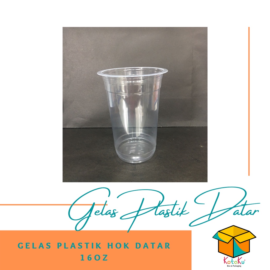 Gelas Plastik HOK size 16oz