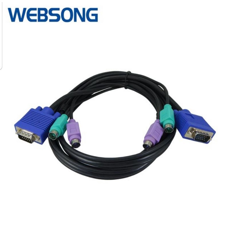 Kabel KVM (Keyboard, VGA, Mouse) 1.5M Websong