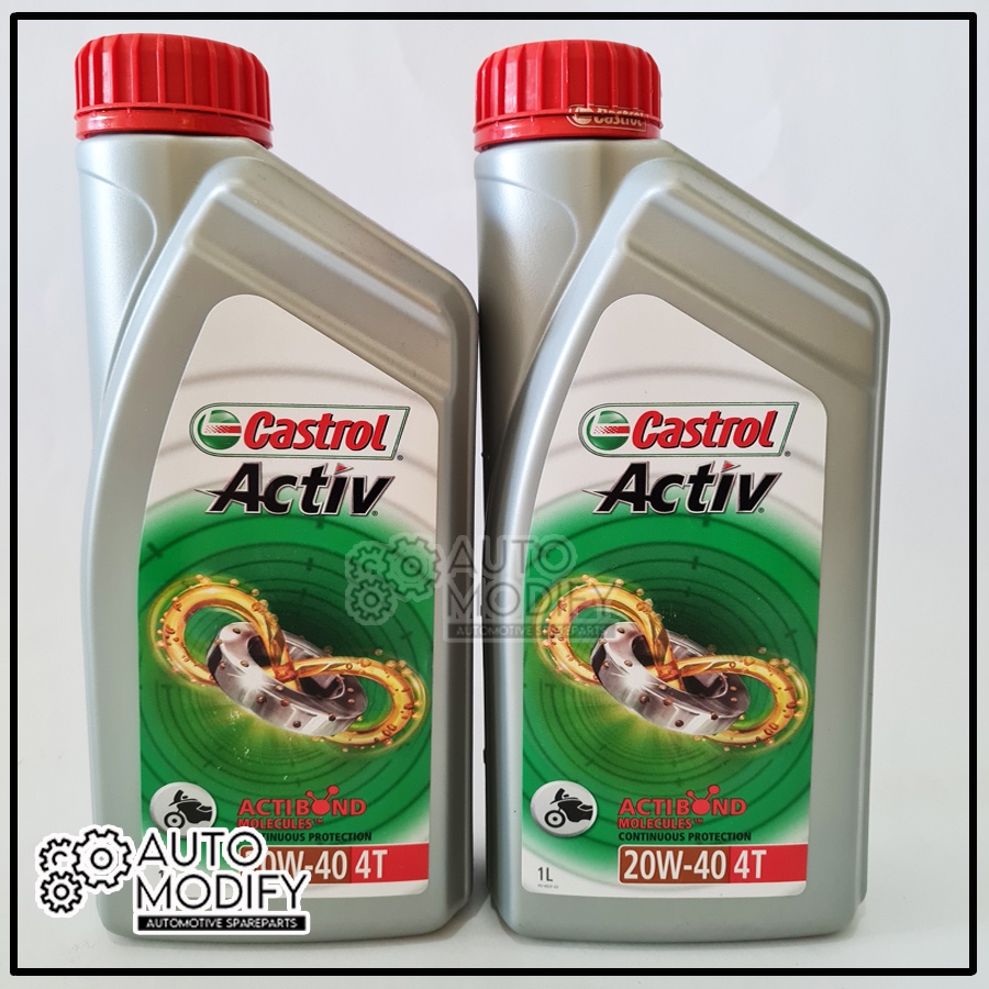 Oli 4T Castrol Activ 20W40 1 Liter (1000 ml) API SL MA2 MOTOR SPORT