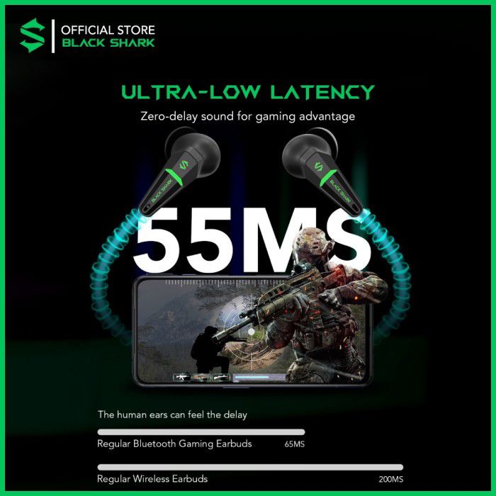 Black Shark Lucifer T1 TWS Gaming Earphone Bluetooth Garansi Resmi 1 Tahun