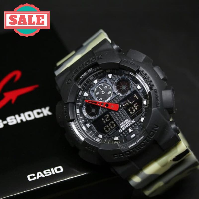 Promo JAM TANGAN PRIA G SHOCK ARMY COKLAT KEHIJAUAN