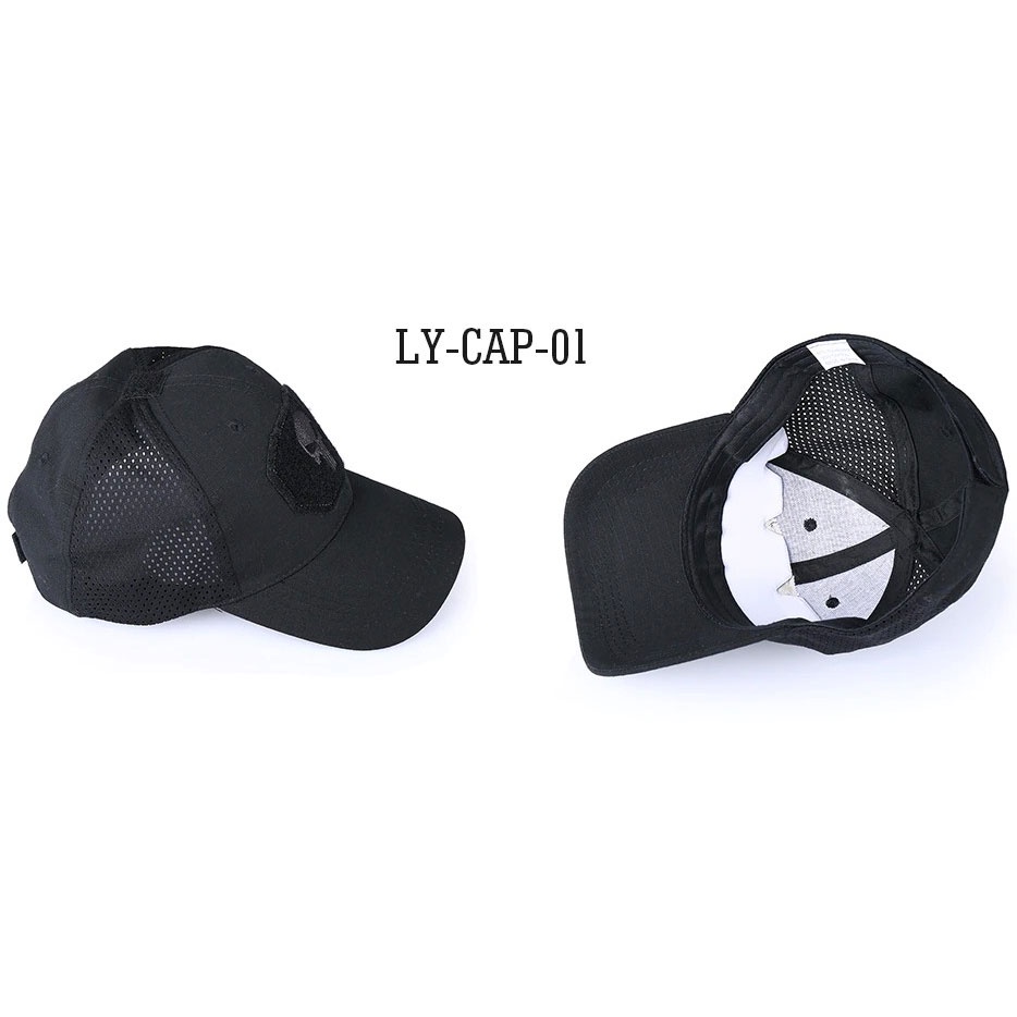 Topi Mesh Baseball Army Look Cap Punisher Skull - LY-CAP-01 - 7RHZM5BK Black