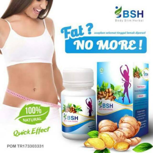 BODY SLIM HERBAL (BSH) BPOM ORIGINAL ADA KODE TRACKING KEASLIAN  - MINUMAN PELANGSING BADAN