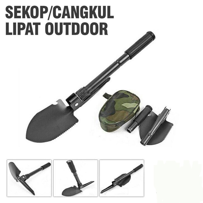 SEKOP CANGKUL Multifunction Survival Shovel Alat Sekop Skop Cangkul Lipat Serbaguna Berkualitas