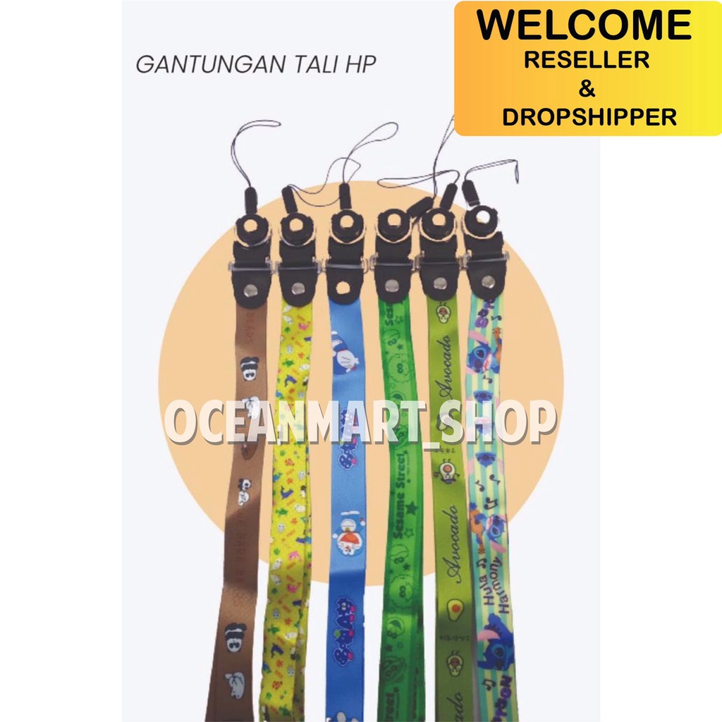 Tali HP Aneka Brand - Tali Gantungan Handphone - Tali Gantungan Motif/Karakter