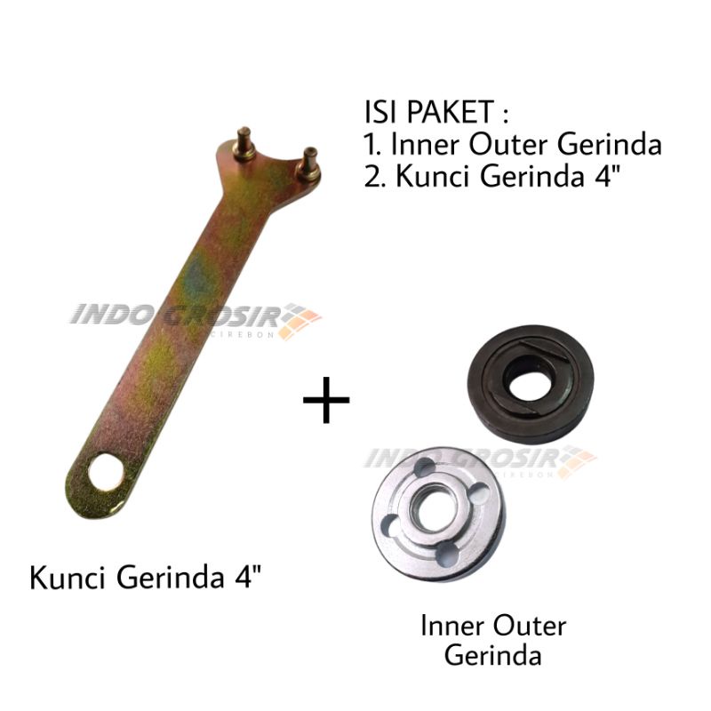 Kunci Gerinda Dan Inner Outer Mur Gerinda Tangan 4 Inch Set Penjepit Mata Gerinda