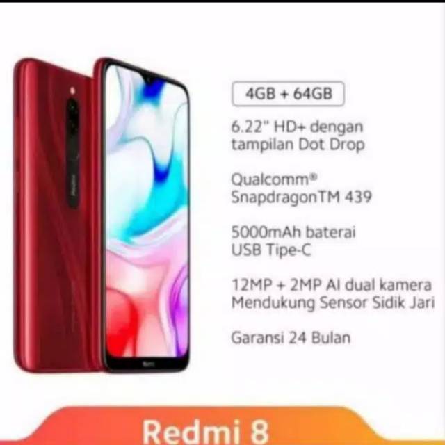 Hp xiomi redmi 8 ( RAM 4/64GB)