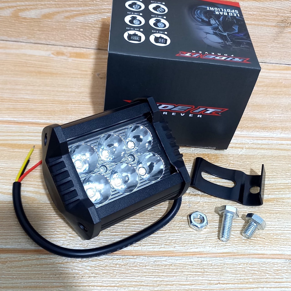 LAMPU TEMBAK SOROT LED 6 MATA FLASH RIDE IT Universal Mobil Motor Trail KlX CRF