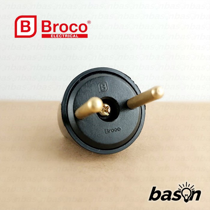 BROCO 844 STD Conversion Plug 6A 250V Black - Konverter Colokan