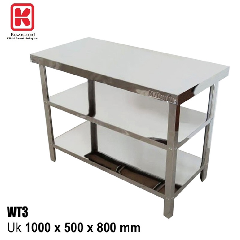 Meja Stainless Steel MrDapur WT 3  kiswarabandung