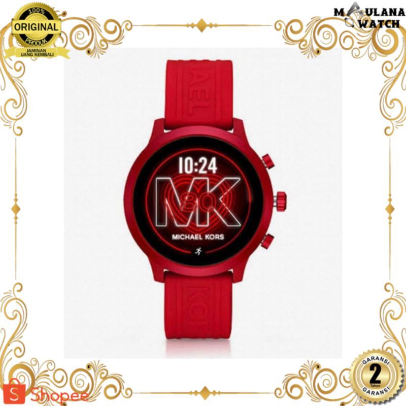 Michael Kors Smartwatch Gen 4 MKGO MKT5073 - MK GO MKT 5073 Red Tone Rubber Silicone Strap