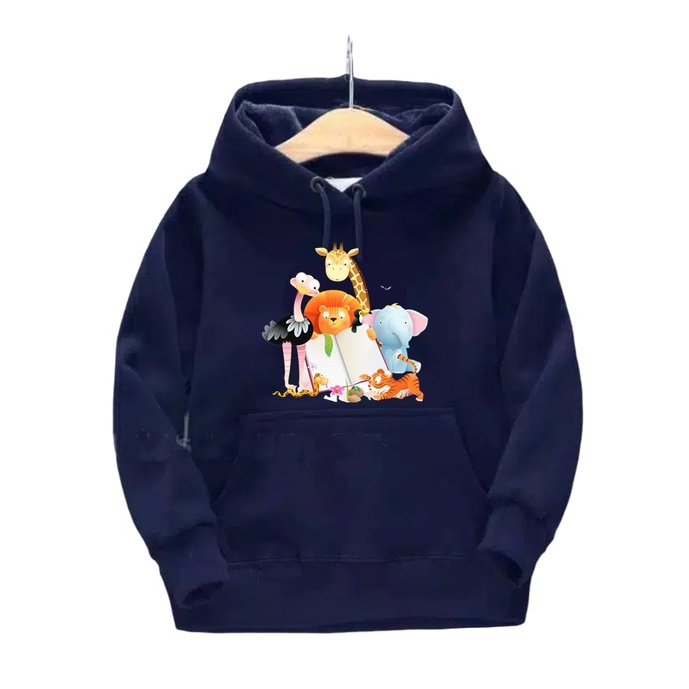 Sweater Anak Cute Animal Hoodie Anak Fleece Usia 2 - 6 tahun