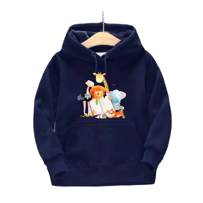 Sweater Anak Cute Animal Hoodie Anak Fleece Usia 2 - 6 tahun