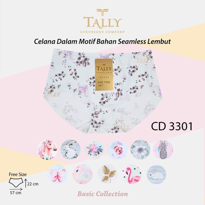 CD TALLY 3301 3303 3304 CELANA DALAM SEAMLESS MOTIF PAKAIAN DALAM WANITA MURAH