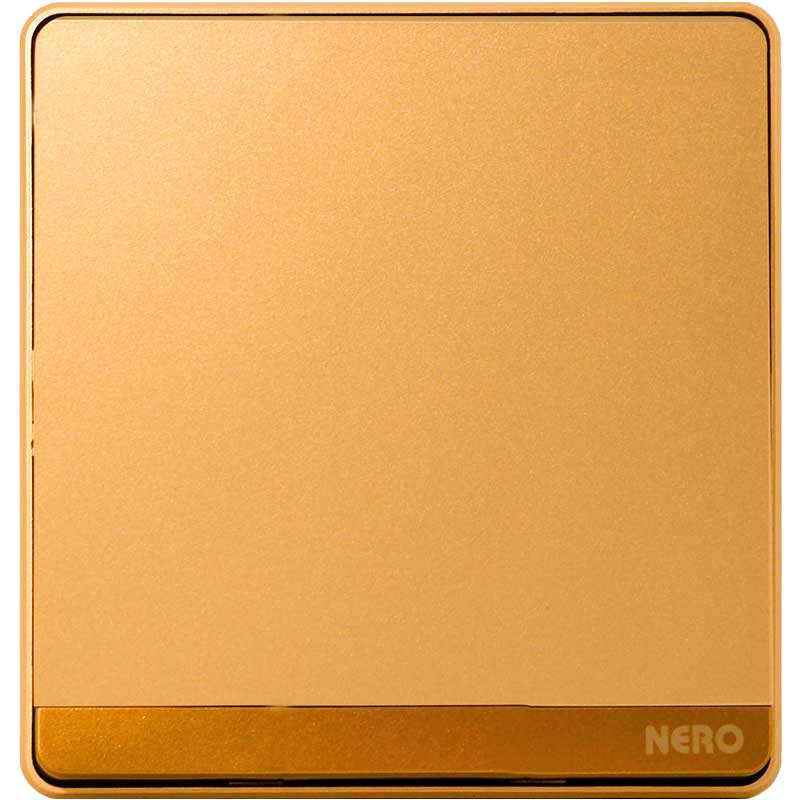 DECORA Q700-Gold 1 Gang Blank Plate NERO