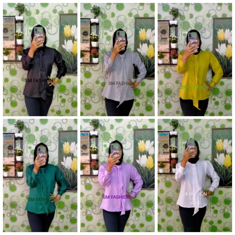 KEMEJA WANITA TANGAN PANJANG ATASAN YOSI FASHION TERBARU BLOUSE TERMURAH KEKINIAN KEMEJA TERLARIS