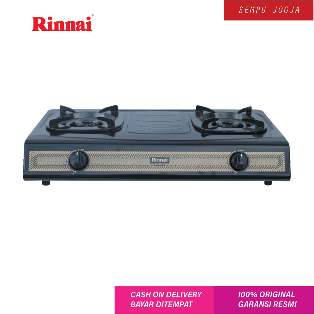 Kompor Gas Rinnai 2 Tungku RI 522S 522 s Sun Burner Batik