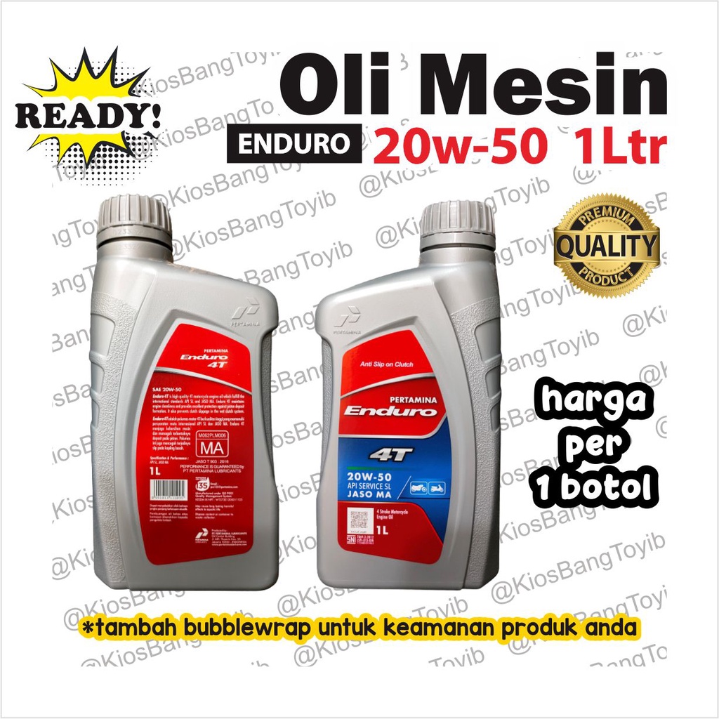 Oli Mesin Pertamina ENDURO 20w 50 4T (1Liter)