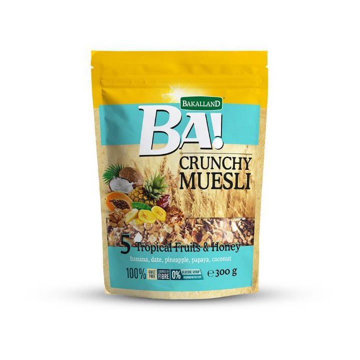 

BA! Crunchy Muesli 5 Tropical Fruit 300 gr