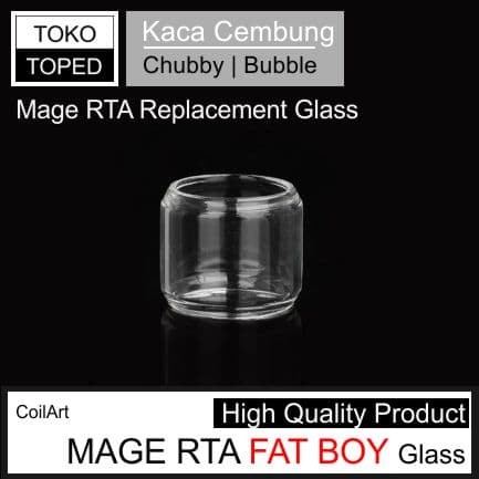 koleksi tabung bahan kaca Fat Boy MAGE RTAx Replacement warna glass clear | CEMBUNG