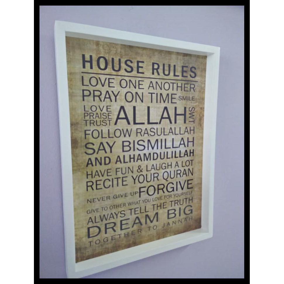 Hiasan Dinding Kamar Doa Bangun Dan Tidur Frame Kayu Shopee Indonesia