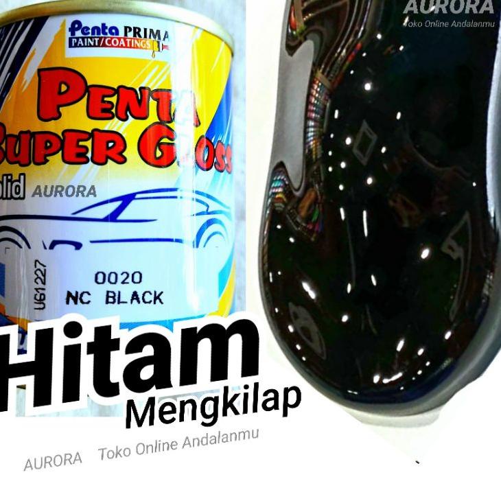 ホ Cat Hitam Penta Super Gloss Black Seperempat Kilo Cet Mobil dan Motor Kualitas  Flash Sale