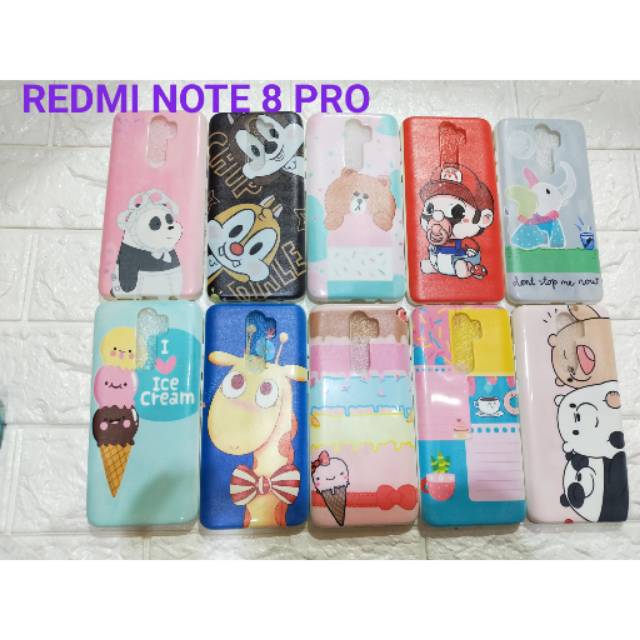 SOFTCASE REDMI NOTE 8 PRO GLOSSY KARAKTER