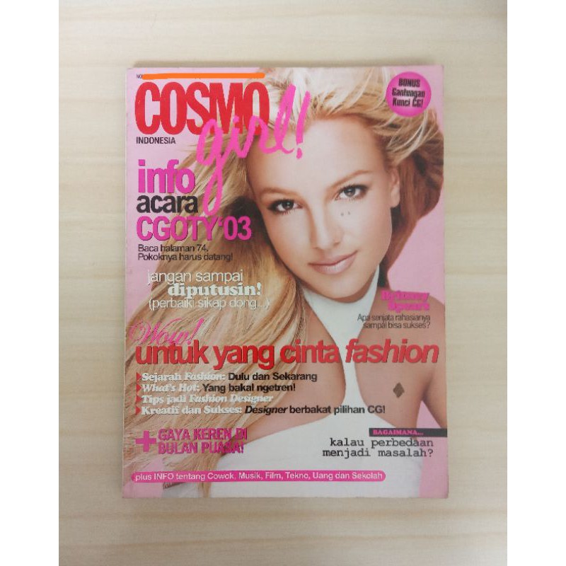 britney spears majalah cosmo girl indonesia november 2003