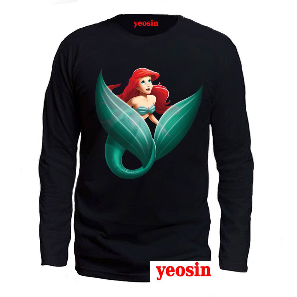 Kaos Animasi Kartun Ariel Disney Long Sleeve "Y0161"