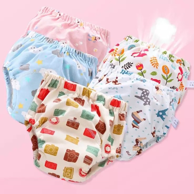 Training pants anak 6 layer / celana dalam tatur cloth diaper/ popok celana toilet training