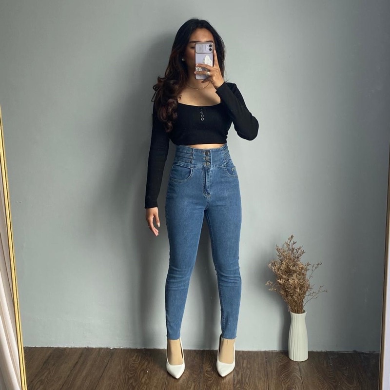 [LUXE.DLABEL] - D73 jeans | Celana panjang Highwaist wanita Jeans import premium Jeans wanita polos ripped jeans High waist jeans wanita bkk Skinny Jeans High waist Baggy jeans Wideleg Jeans Kulot jeans Boyfriend jeans Wanita