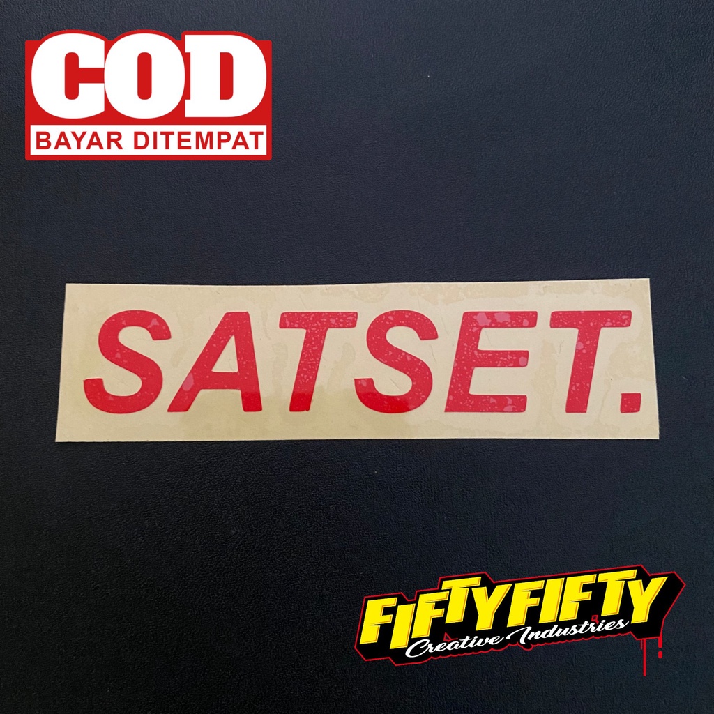 Stiker SATSET Stiker Cutting Reflektif Mantul Cahaya