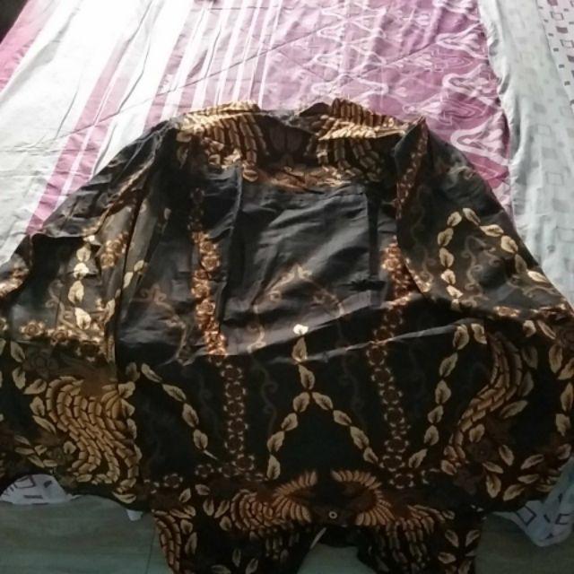 Ms Gamis Batik Sriwedari Maxi Super Jumbo Xxxxl Ld 128cm Bumil/busui Katun Sogan