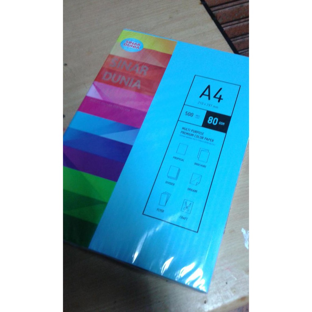 

Sinar Dunia. Kertas Spectra A4 80Gsm. It 220 Turquise. Mayastore11