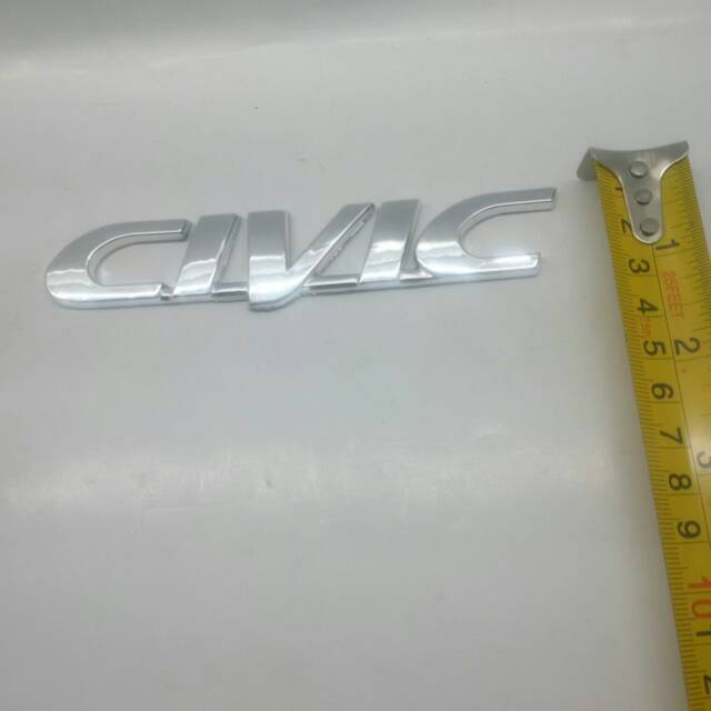 Emblem/ stiker/ tulisan CIVIC. Chrome. Honda