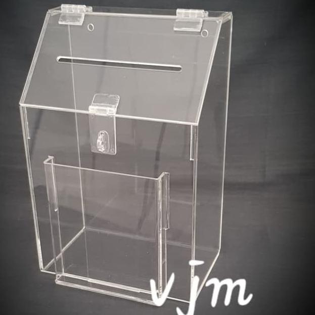 

AKrilik Kotak Saran 017 / Kotak amal acrylic box acrylic Elegan Big Sale