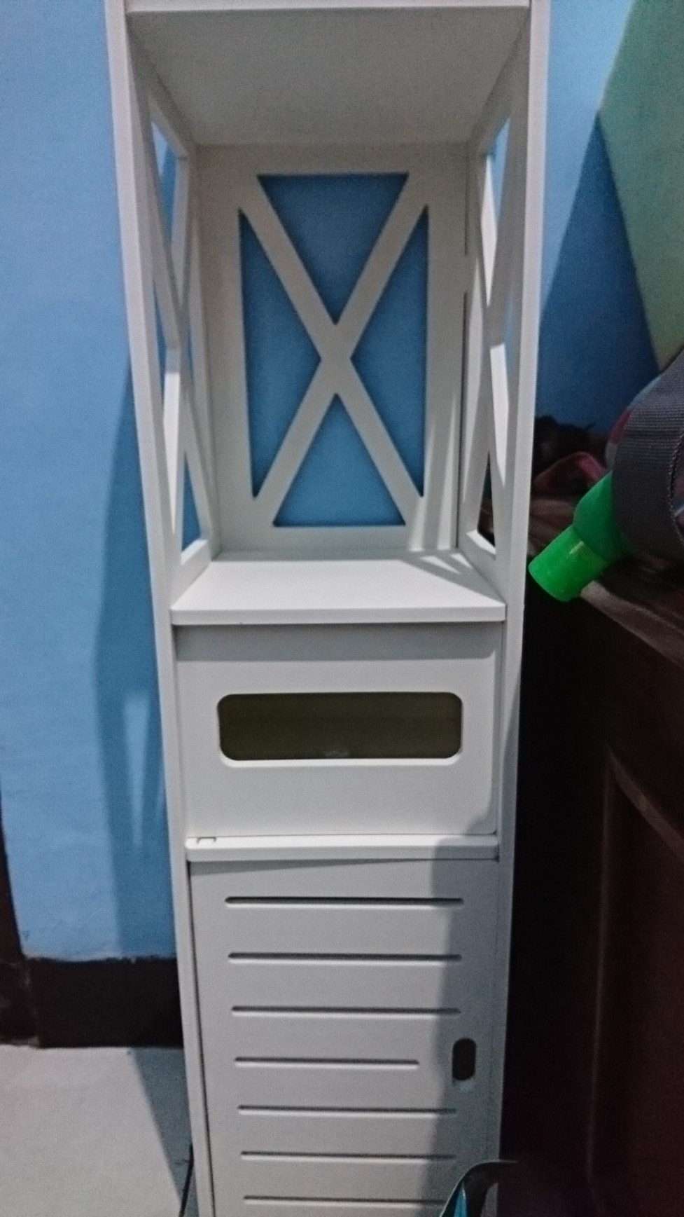 Lemari Kamar Mandi Model Minimalis Furniture Rak Shampo Sabun Handuk