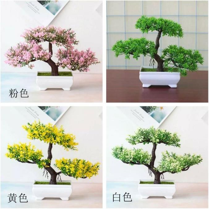 ornamen tanaman hias bonsai beringin / pohon plastik artificial TERJAMIN Kode 1050