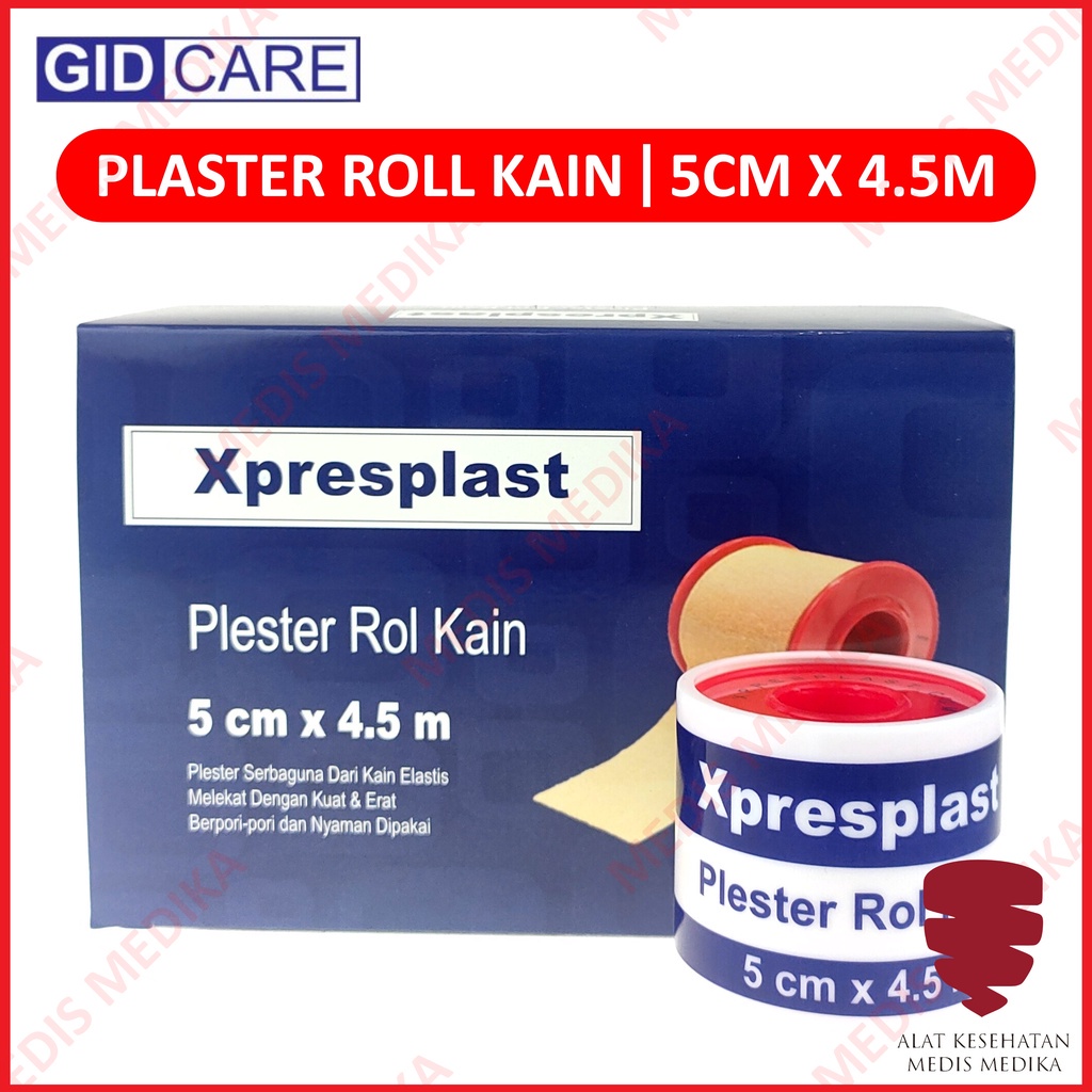 GIDCare Xpresplast Roll 5 X 450CM Plaster kain Penutup Luka Alat P3K