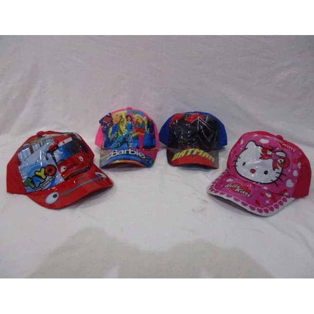 Topi Baseball Anak Karakter Bahan Mika/Topi Olahraga/Topi Anak