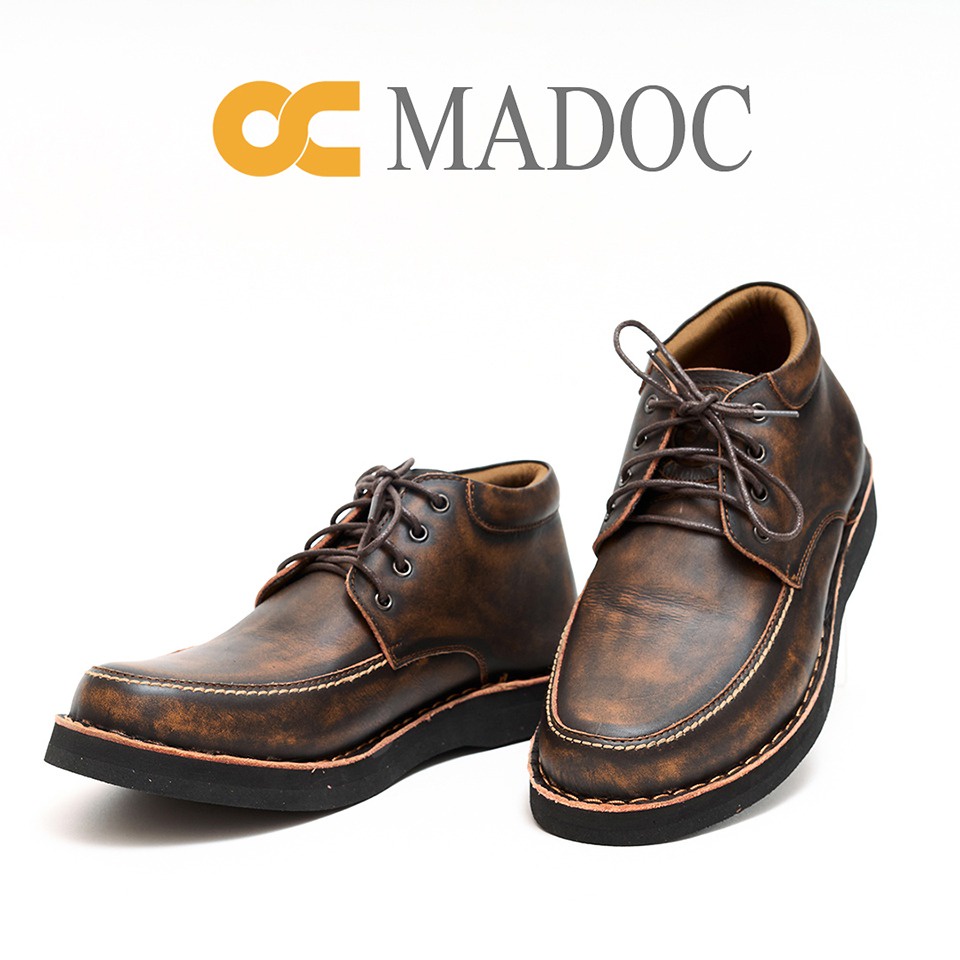 SEPATU BOOTS OC-MADOC 100% ASLI KULIT SAPI FASHION PRIA EXCLUSIVE CASUAL BROWN