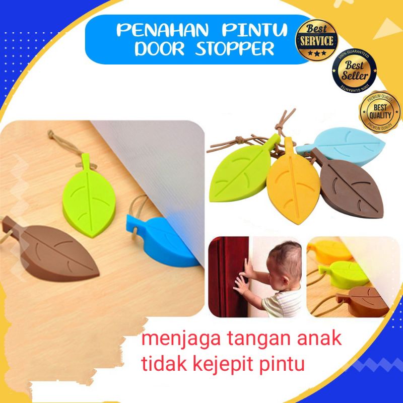 Pengaman Penahan Pintu Silikon Karet Bentuk Daun Leaf Door Stoper Ganjal Pengganjel Pengganjal Pintu