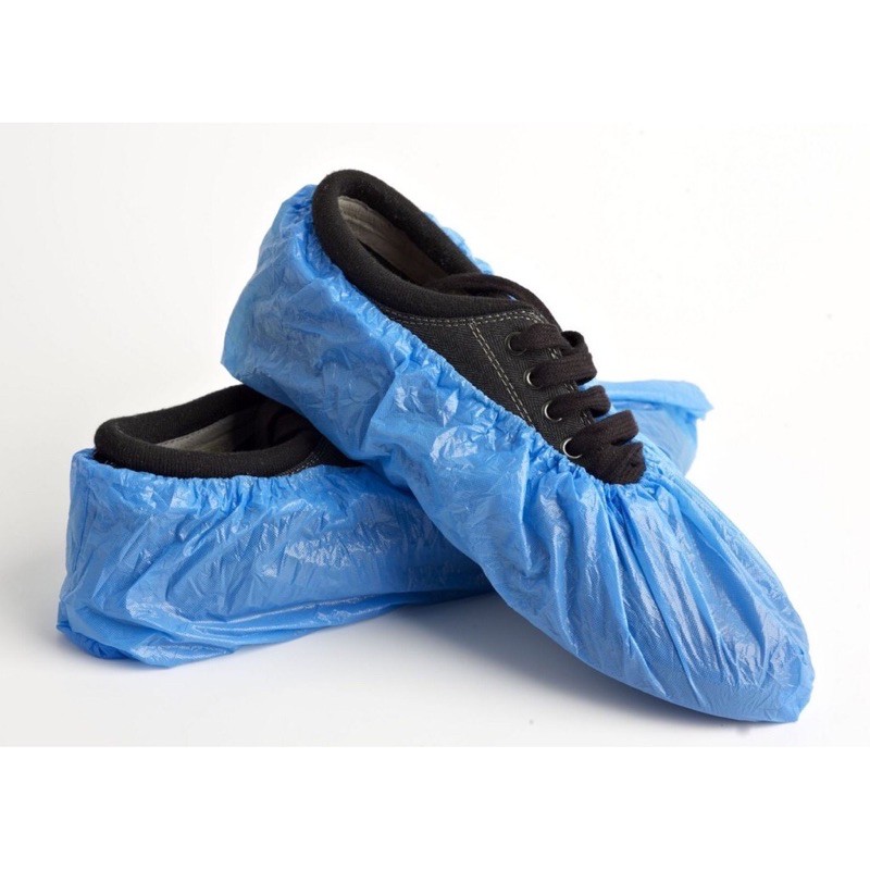 Cover shoes PLASTIK sarung sepatu disposable APD shoe cover medis sekali pakai disposable PLASTIC