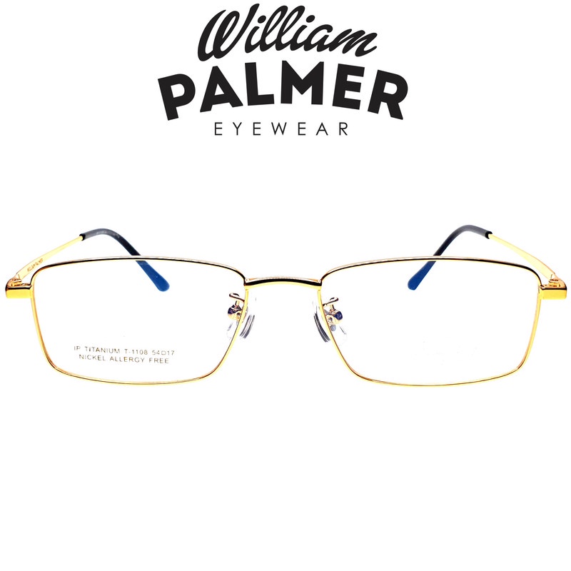 William Palmer Kacamata Pria Wanita Titanium 1108  Gold