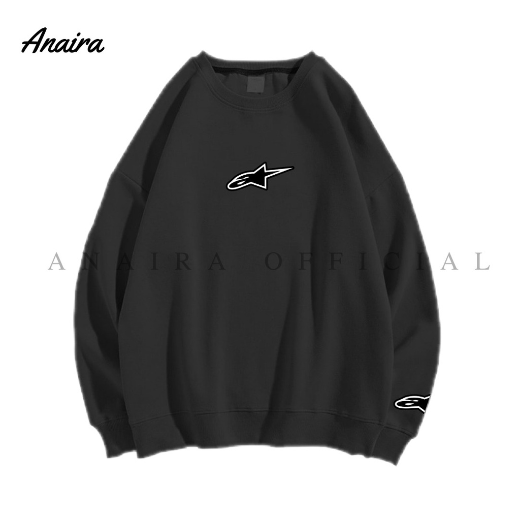 A STAR SWEATER CREWNECK PRIA WANITA ANAIRAOFFICIAL
