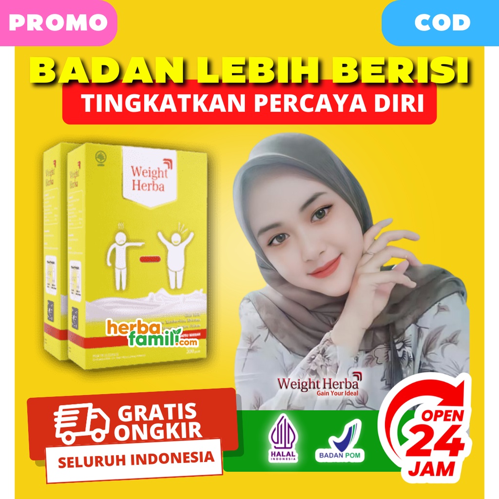 Weight Herba Original Official Asli | Susu Penggemuk Badan Weightherba Gemuk Secara Alami WEIGHT HERBA