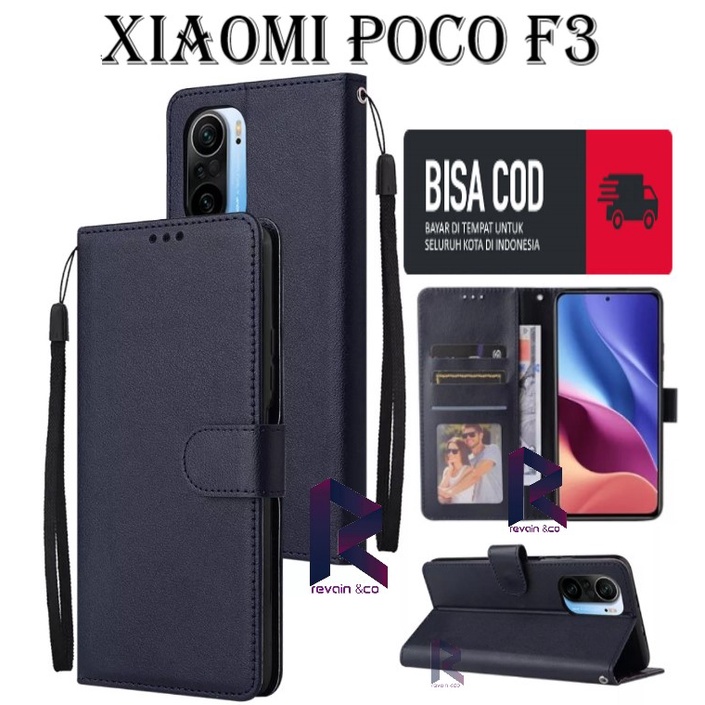 CASING XIAOMI POCO F3 FLIP WALLET LEATHER KULIT PREMIUM SARUNG BUKA TUTUP FLIP CASE XIAOMI POCO F3